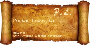 Puskás Ludovika névjegykártya